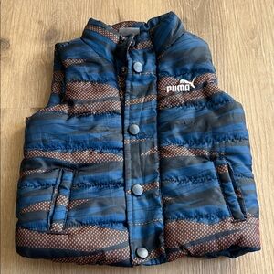 Puma Navy and Rust Puffer Vest